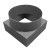 Redukcja spalinowa kwadratowa 180mm / 180x180mm