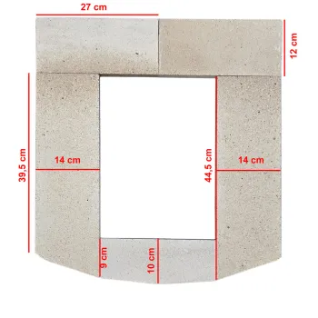 Szamot wyłożenie paleniska kominka LECHMA PL190 PANORAMA