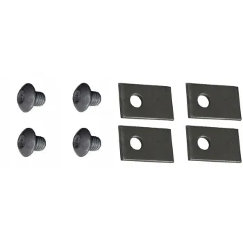 Blaszki zaczepy do szyby kominkowej w piecu żeliwnym