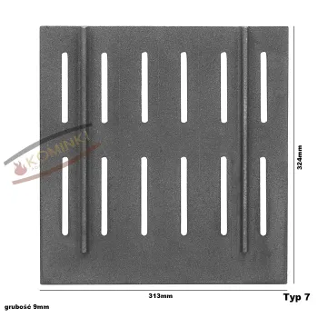 Ruszt żeliwny do kominka TYP7 700310 313x324mm