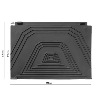 Płyta żeliwna tylna do wkładu kominka B1 47,8x34 cm