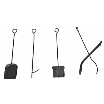 Stojak na drewno z akcesoriami kominkowymi